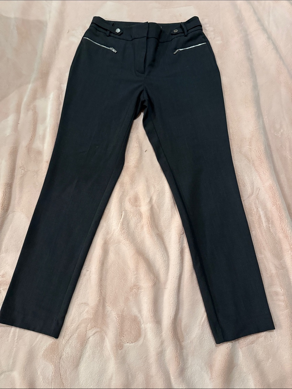 Calvin Klein Black Slim Dress Pants with Zip Pockets